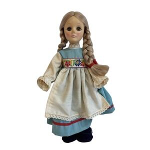 Vintage Effanbee International Doll 11" 1976 Holland Blonde Braids Sleeping Eyes